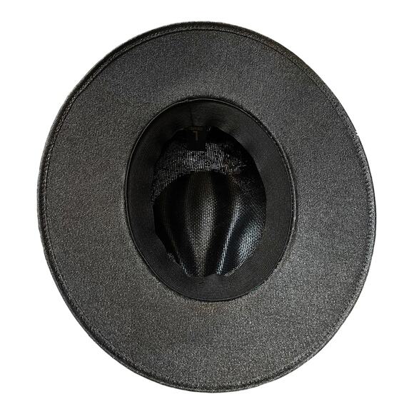 HAT MEXICAN Artisanal Hand Painted Fedora Sunflower Sombrero Panama Bohon Black main image 11